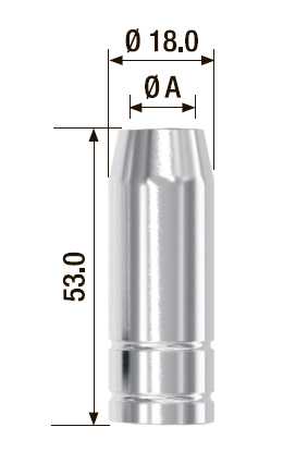 Fubag Газовое сопло D= 16.0 мм FB 150 (5 шт.) FB150.N.16.0 MAG фото, изображение