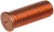 Резьбовая приварная шпилька омедненная сталь М4 х 55 (1000шт) Материалы для Конденсаторных установок фото, изображение