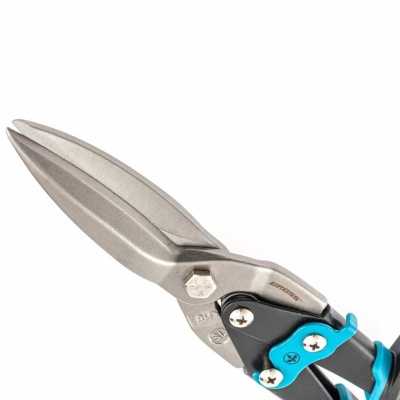 Ножницы по металлу "Piranha", 270 мм, прямой проходной рез, сталь СrMo, двухкомпонентные рукоятки Gross Ножницы по металлу фото, изображение